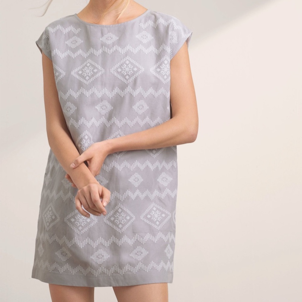 OVERSIZED Aritzia Wilfred Blondelle Mini Shift Dress Sz XXS